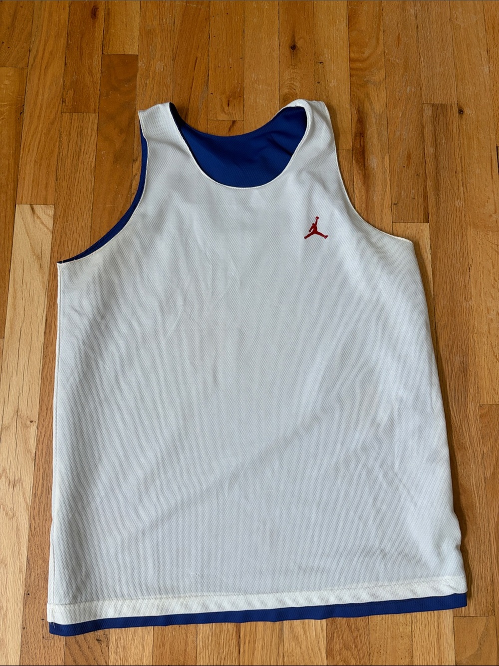 reversible jordan jumpman jersey tanktop mens large white/blue